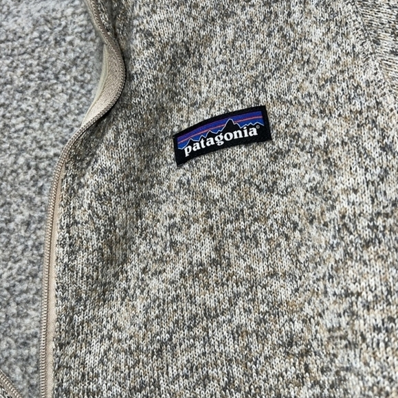 Patagonia Better Sweater Quarter Zip Fleece Pullover Heather Cream L - Picture 3 of 5